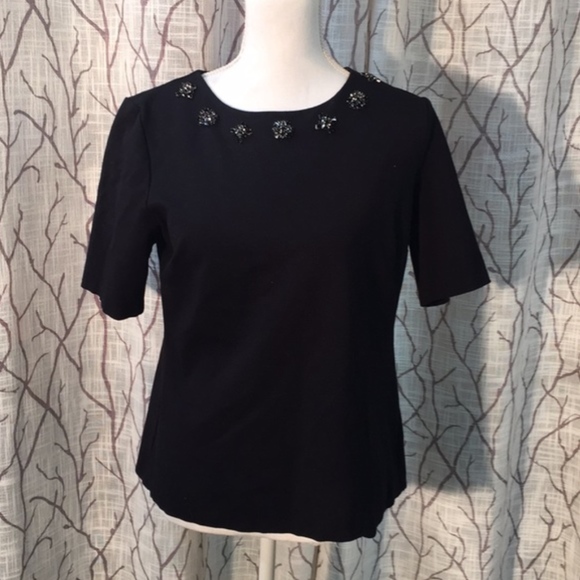 Talbots black heavy knit tee sweater - Picture 1 of 6